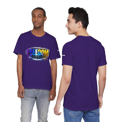 Black history month Freedom Drip Paint Tee | Colorful Graffiti Text Shirt
