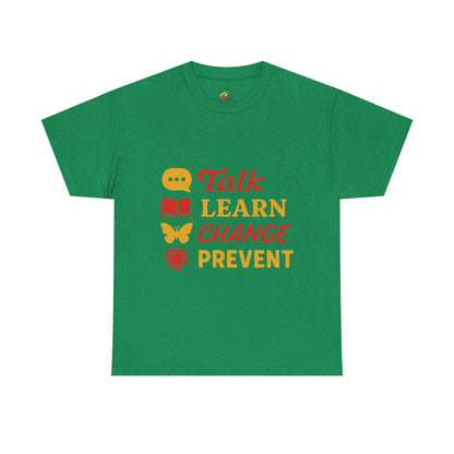 Talk, Learn, Change Prevent Tee - Unisex Heavy Cotton Tee, Educational [...]