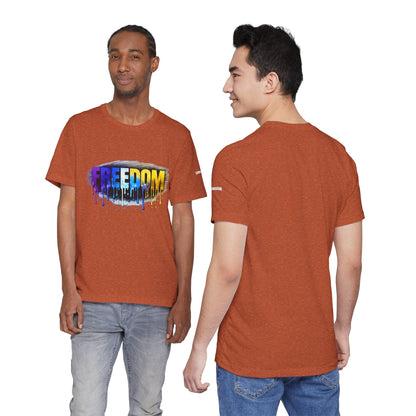 Black history month Freedom Drip Paint Tee | Colorful Graffiti Text Shirt