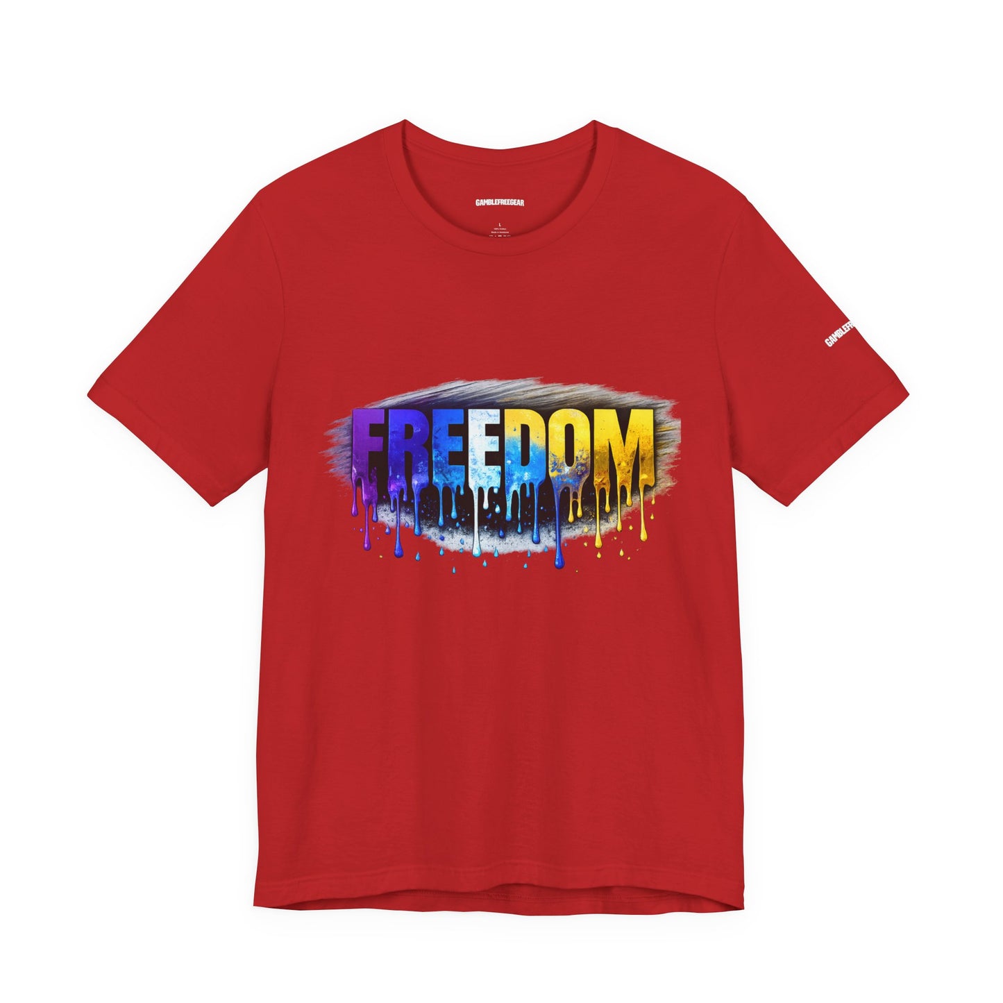Black history month Freedom Drip Paint Tee | Colorful Graffiti Text Shirt
