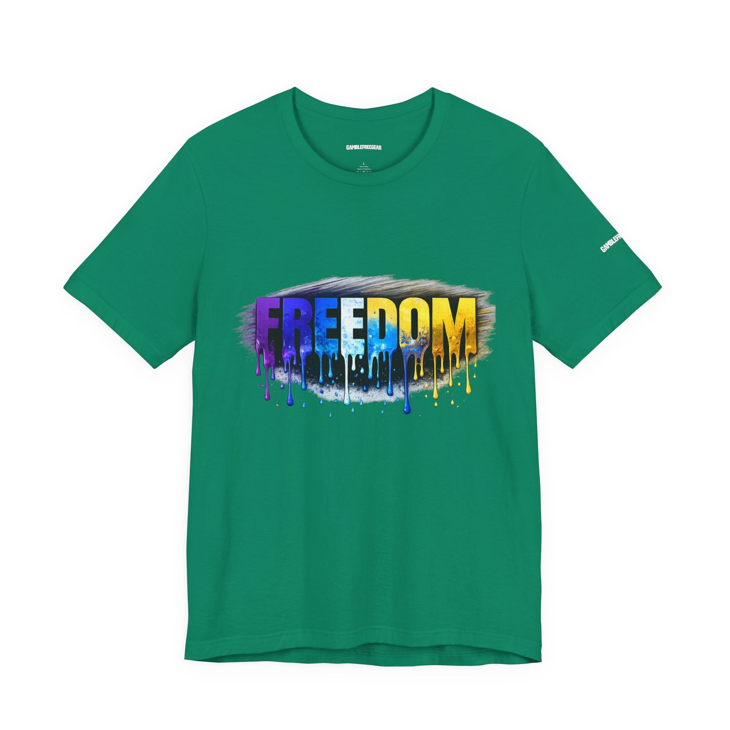 Black history month Freedom Drip Paint Tee | Colorful Graffiti Text Shirt