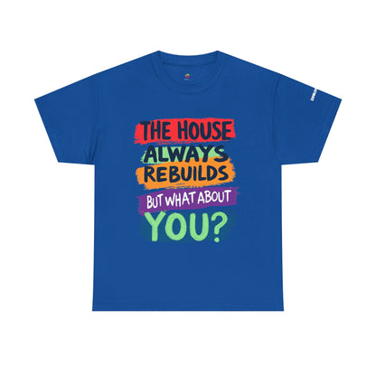 Event-Only Bundle: “The House Always Rebuilds — But What About You?” Tee + Confessions of a Slot Machine
