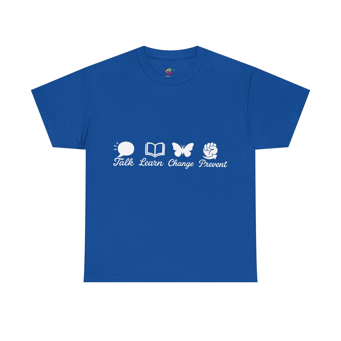Talk. Learn. Change. Prevent. Inspirational Unisex Jersey Tee