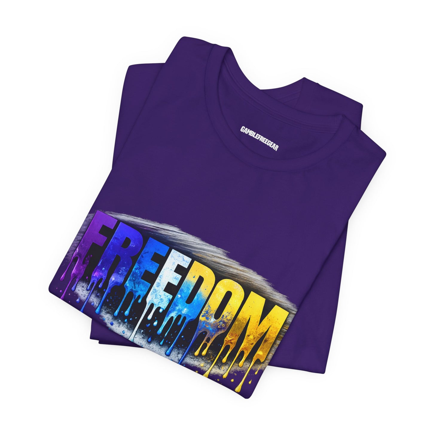 Black history month Freedom Drip Paint Tee | Colorful Graffiti Text Shirt