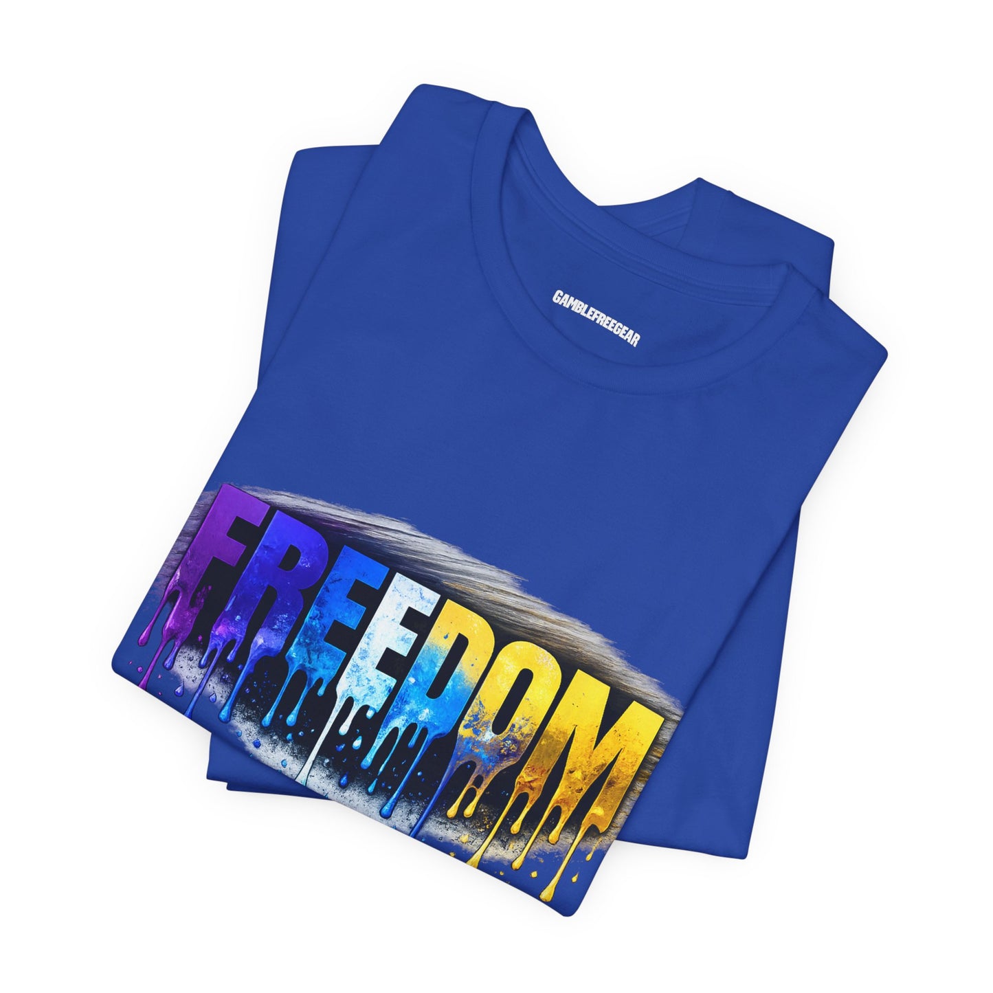Black history month Freedom Drip Paint Tee | Colorful Graffiti Text Shirt