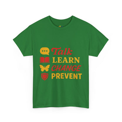Talk, Learn, Change Prevent Tee - Unisex Heavy Cotton Tee, Educational [...]