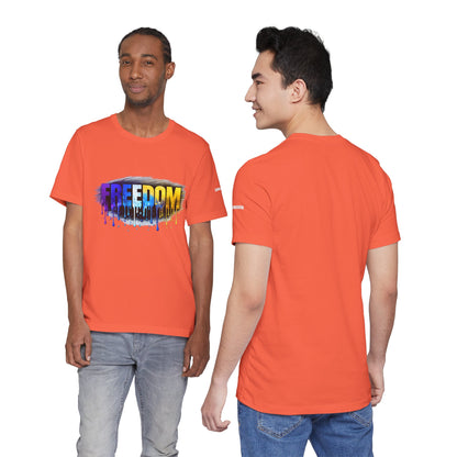 Black history month Freedom Drip Paint Tee | Colorful Graffiti Text Shirt