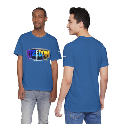 Black history month Freedom Drip Paint Tee | Colorful Graffiti Text Shirt