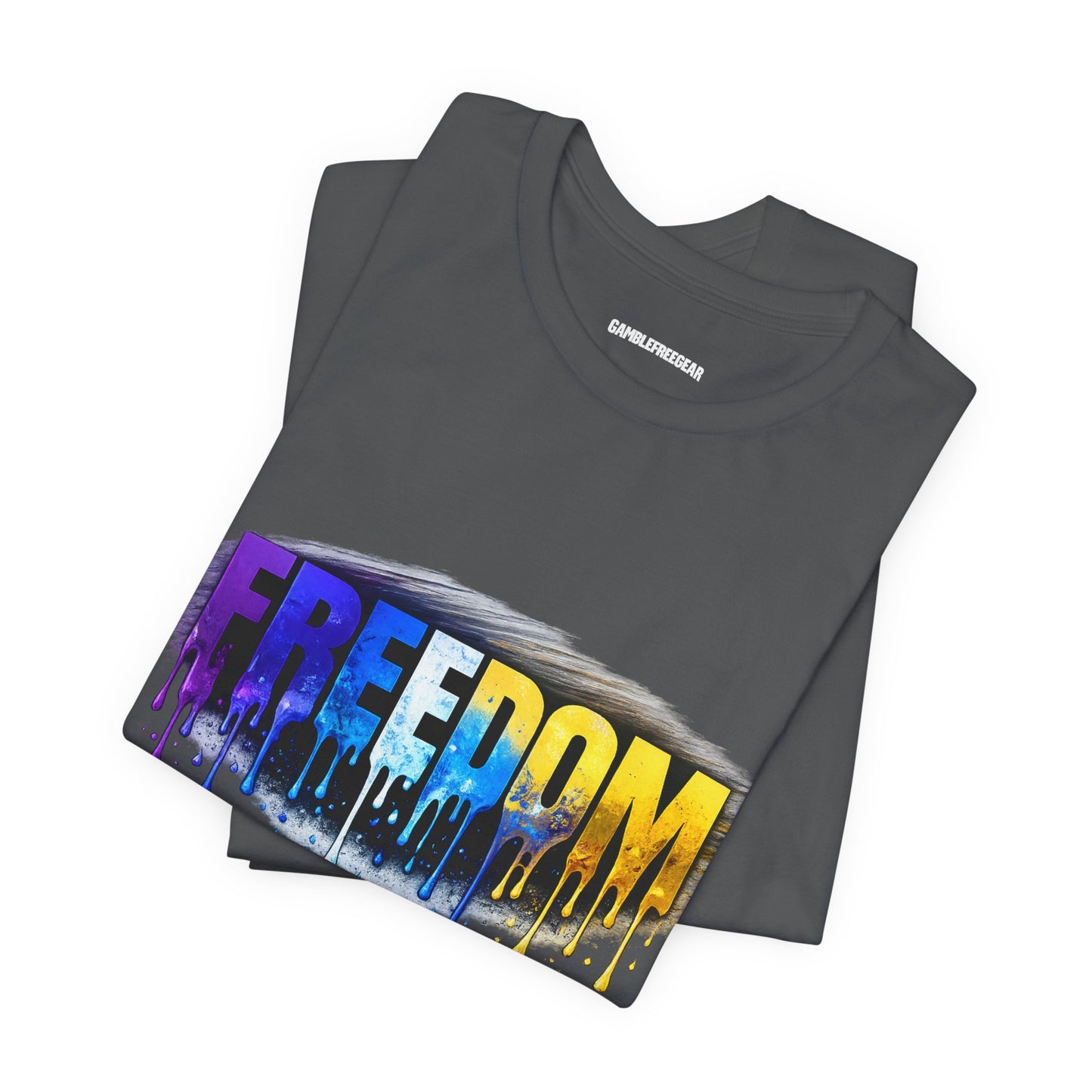 Black history month Freedom Drip Paint Tee | Colorful Graffiti Text Shirt
