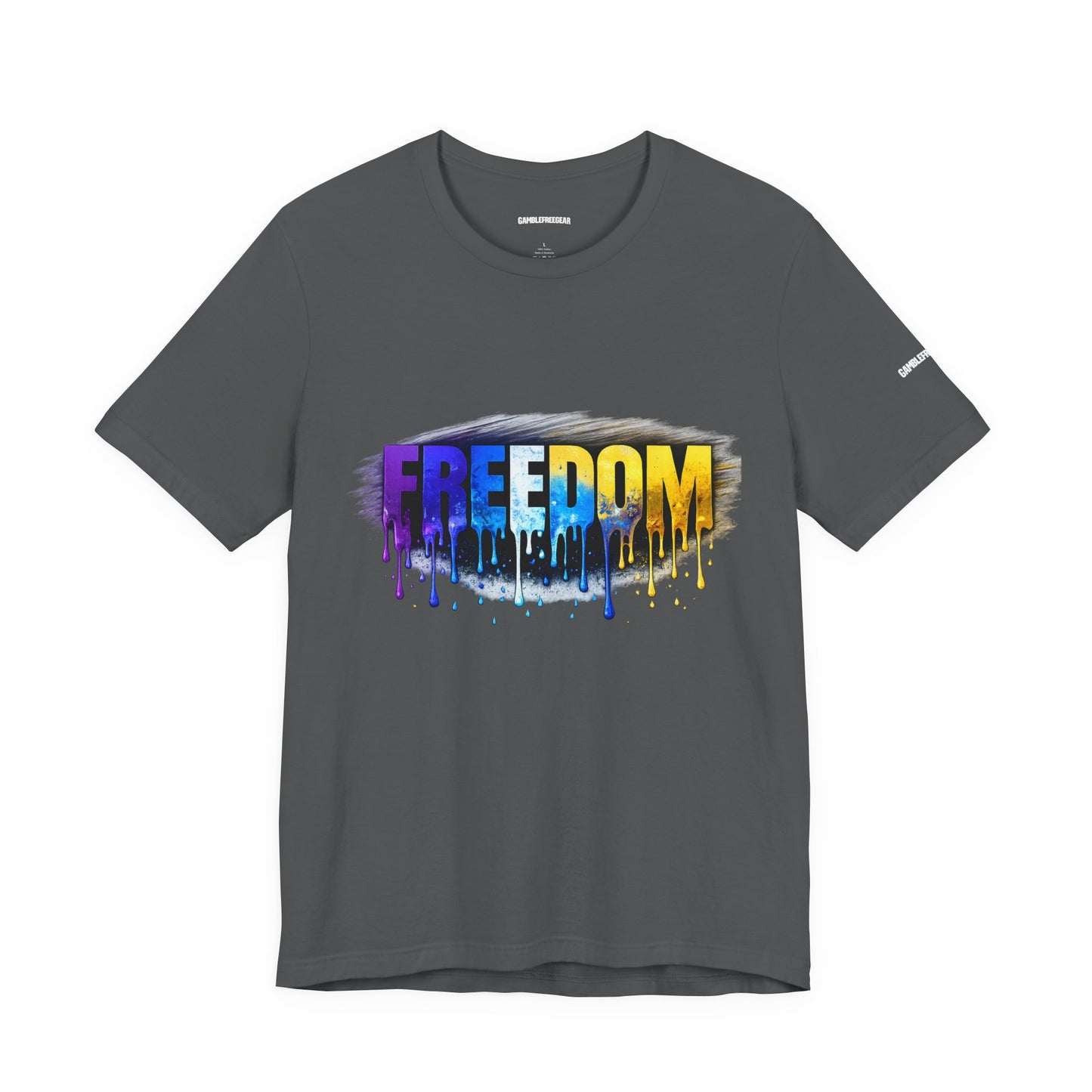 Black history month Freedom Drip Paint Tee | Colorful Graffiti Text Shirt