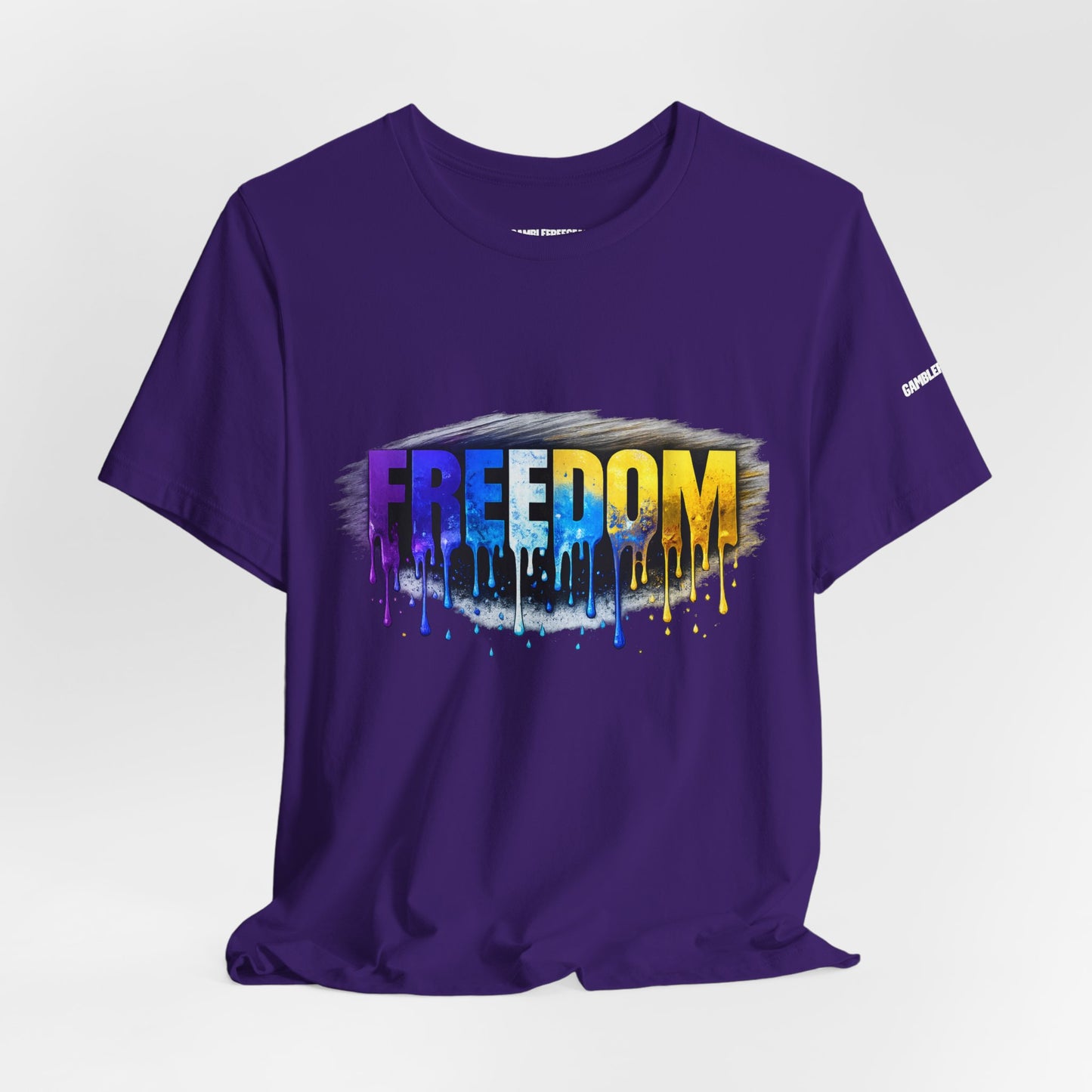 Black history month Freedom Drip Paint Tee | Colorful Graffiti Text Shirt