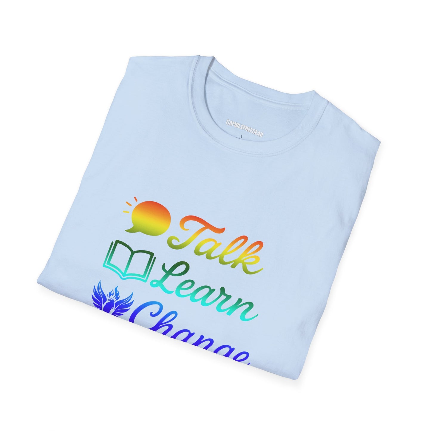 Talk Learn Change Prevent T-Shirt — Recovery Awareness Tee