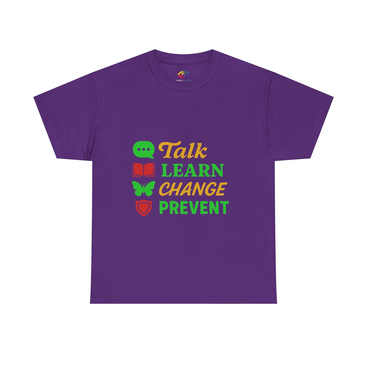 Mental Health Awareness Tee, Talk Learn Change Prevent Shirt, Unisex