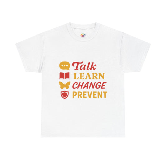 Talk, Learn, Change Prevent Tee - Unisex Heavy Cotton Tee, Educational [...]