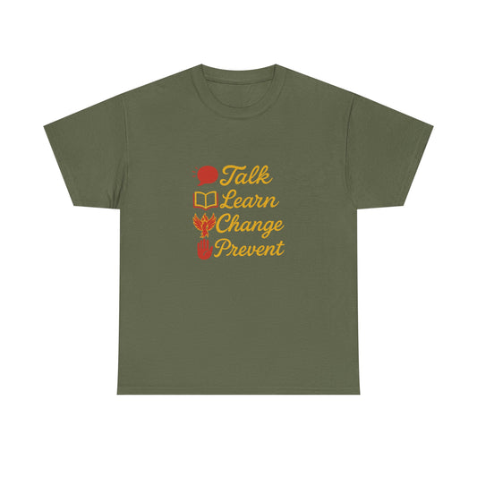 Gambling Addiction recovery Tee  - Talk Learn Change Prevent,