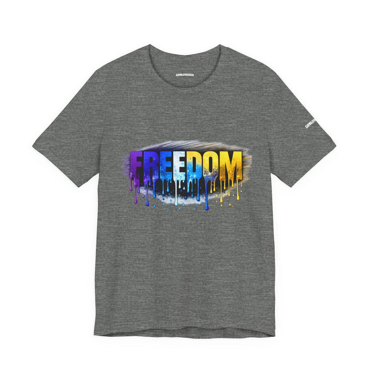 Black history month Freedom Drip Paint Tee | Colorful Graffiti Text Shirt