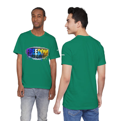 Black history month Freedom Drip Paint Tee | Colorful Graffiti Text Shirt