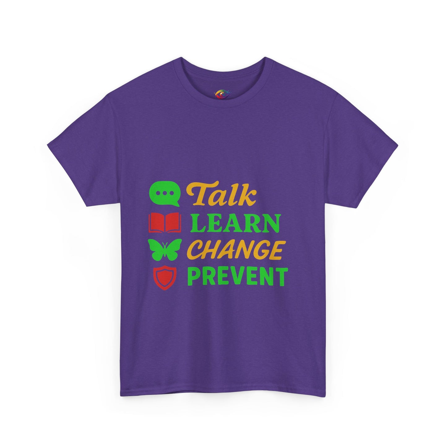Mental Health Awareness Tee, Talk Learn Change Prevent Shirt, Unisex