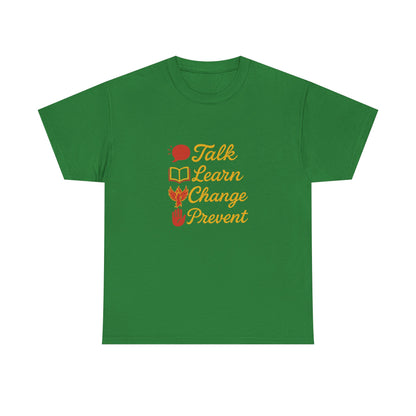 Gambling Addiction recovery Tee  - Talk Learn Change Prevent,