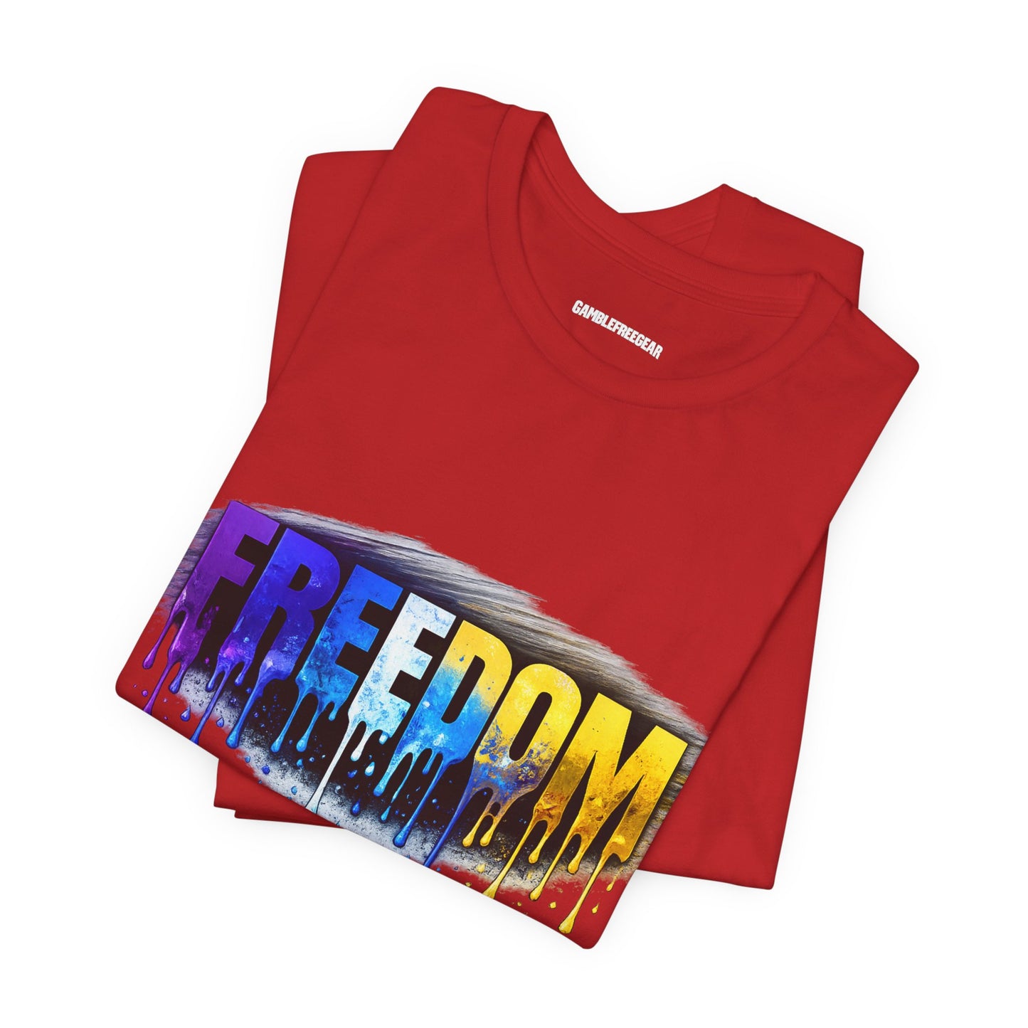 Black history month Freedom Drip Paint Tee | Colorful Graffiti Text Shirt