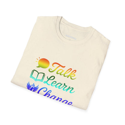 Talk Learn Change Prevent T-Shirt — Recovery Awareness Tee