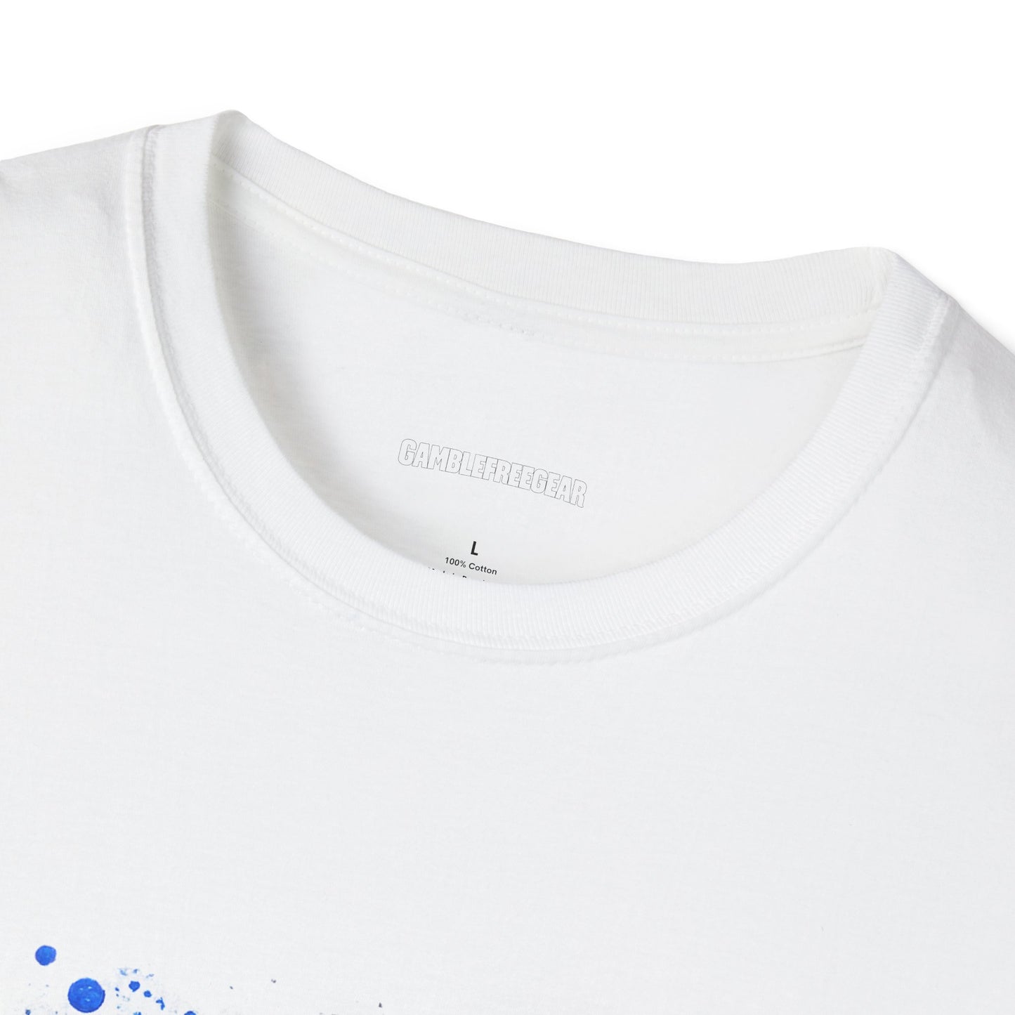 Just A Fan T-Shirt | Patriotic Red White Blue Drip Design