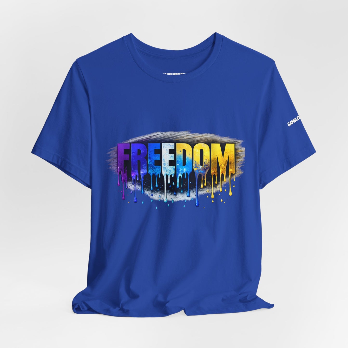 Black history month Freedom Drip Paint Tee | Colorful Graffiti Text Shirt