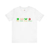 Talk Learn Change Prevent Gambling Addiction Recovery T-Shirt – red–black–green tricoloDesign by GambleFreeGear”