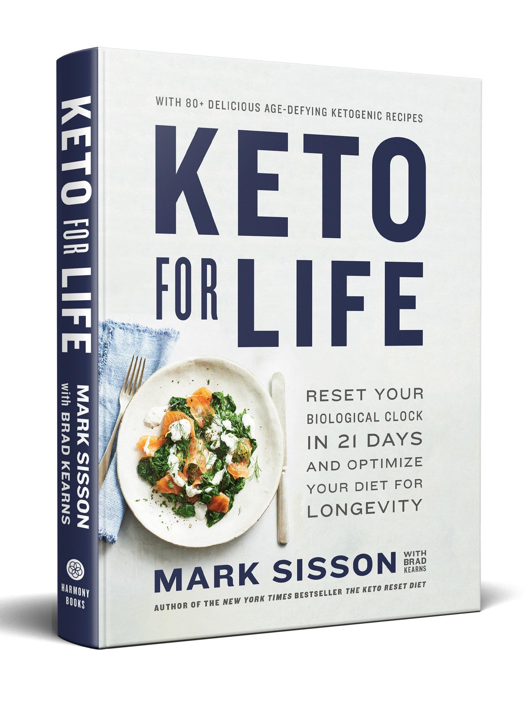 Cover of Keto for Life: Reset Your Biological Clock in 21 Days and Optimize Your Diet for Longevity