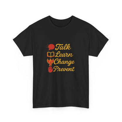 Gambling Addiction recovery Tee  - Talk Learn Change Prevent,