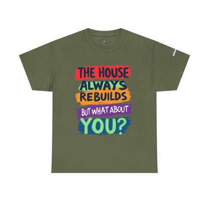 Event-Only Bundle: “The House Always Rebuilds — But What About You?” Tee + Confessions of a Slot Machine
