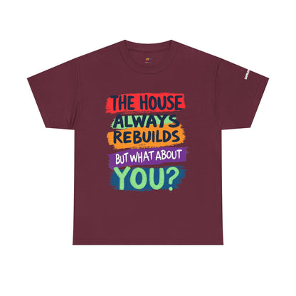 Event-Only Bundle: “The House Always Rebuilds — But What About You?” Tee + Confessions of a Slot Machine